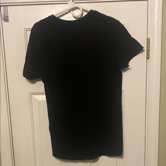 Black Graphic T-Shirt with Red and White Design - Picture 2 of 2